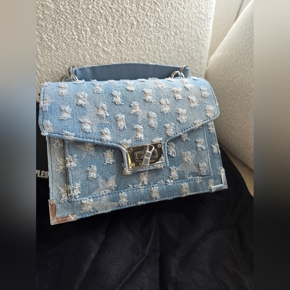 NEW! THE KOOPLES, Emily Star Denim Bag, Blue, MSRP $495 - Picture 5 of 11